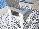 Signature Design by Ashley Outdoor Transville HDPE Patio Barstool, 2 Count, Gray Signature Design by Ashley