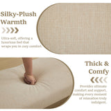 WUTUTUEE 58.7" Linen End of Bed Bench Upholstered Modern Bedroom Bench for Living Room & Entryway, Easy Assembly, Footrest Ottoman Accent Window Bench with Solid Wood Frame & Curved Arm, Tan WUTUTUEE