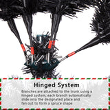 Yaheetech 7.5ft Black Artificial Christmas Pine Tree Seasonal Holiday Carnival Home Party Decoration for Home, Office Indoor Outdoor with 1749 Branch Tips and Foldable Stand Yaheetech