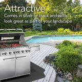 RESILIA - Large Under Grill Mat - Black Diamond Plate, 72 x 48 inches, 12-inch Splatter Protection Lip, for Outdoor Use RESILIA