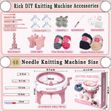 PKHOUHYI Sentro Knitting Machine,48 Needles Knitting Machine with Row Counter Automatic Circular Weaving Spinning Knitting Loom Machine Kit for Adults & Beginners for Scarves,Sweater,Hat PKHOUHYI