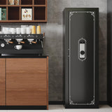 KAER Biometric Gun Safe for Rifle & Pistol, 10-14 Gun Capacity Large Rifle Safe with Fingerprint Lock, Adjustable Shelves, Silent Mode & Anti-Theft Alarm, Home Locking Cabinet for Firearms Storage KAER