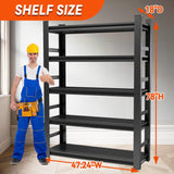 Notmise Garage Shelving Units and Storage, Heavy Duty Storage Shelves Adjustable Tall Shelf Steel Shelving for Industrial, Warehouse, Basement (78" H x 47.24" W x 18" D) Notmise
