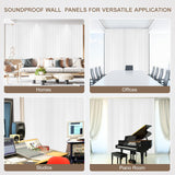 10 Packs Acoustic Panels,Large 47" X 24" X 0.38" Soundproof Wall Panels,Self-adhesive Sound Absorbing Dampening Panel,Sound Proof Panels for Walls Home Studio and Office(White) Lakexus