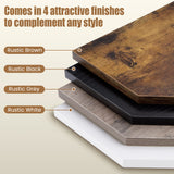 Corner Shelf Wall Mount, Corner Floating Shelves, Set of 2 Corner Wall Shelf Organizer, Rustic Wood Wall Storage Display Shelves for Living Room Bedroom Bathroom Kitchen, Rustic Brown Fun Memories