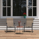 Amopatio Patio Chairs Set of 2, Outdoor Dining Chairs for All Weather, Breathable Patio Dining Chairs Outdoor Furniture for Backyard Deck, Brown Amopatio