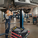 MHEOMTME Rolling Tool Chest with Drawers, Craftsman Tool Box Organizer, Toolbox Cabinet with Keyed Locking System, 5 Drawer Tool Storage Cart on Wheels for Garage, Workshop and Repair Room, Black MHEOMTME