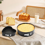 GZMAISULEE Springform Cake Pan Set of 3 (7, 8, 9 Inch) Heart Round Square Leakproof Nonstick Cheesecake Pans with Removable Bottom Carbon Steel Bakeware GZMAISULEE