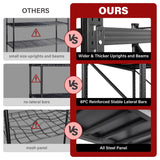 9000LBS Heavy Duty Garage Shelving Units,75" Wide & Deep Storage Shelves,Metal Garage Shelves,Large Storage Rack,Steel Shelf,Industrial Shelving for Shop,Warehouse,Basement,75" W x 24" D x 70" H SISESOL