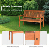 LDAILY Moccha Wood Outdoor Bench, Multi-use, Sturdy and Durable, Easy Assembly, Natural Teak Material, Ideal for Garden, Patio, Porch LDAILY