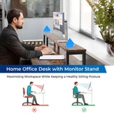 SUPERJARE 53 Inch L Shaped Desk with LED Lights & Power Outlets, Reversible Computer Desk with Shelves & Drawer, Corner Desk Home Office Desk, Rustic Brown SUPERJARE