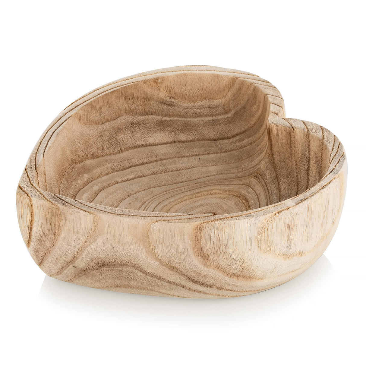 Hanobe Decorative Dough Wood Bowl: 10" Large Heart Shaped Bowls for Decor Wooden Bowl for Table Centerpiece Natural Hanobe