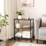 SONGMICS 3 Tier Printer Stand, Printer Table with Wheels, Rolling Printer Cart, Printer Desk with Metal Frame for Home Office, 22 x 18.1 x 26.8 Inches, Black ULGR32BK SONGMICS