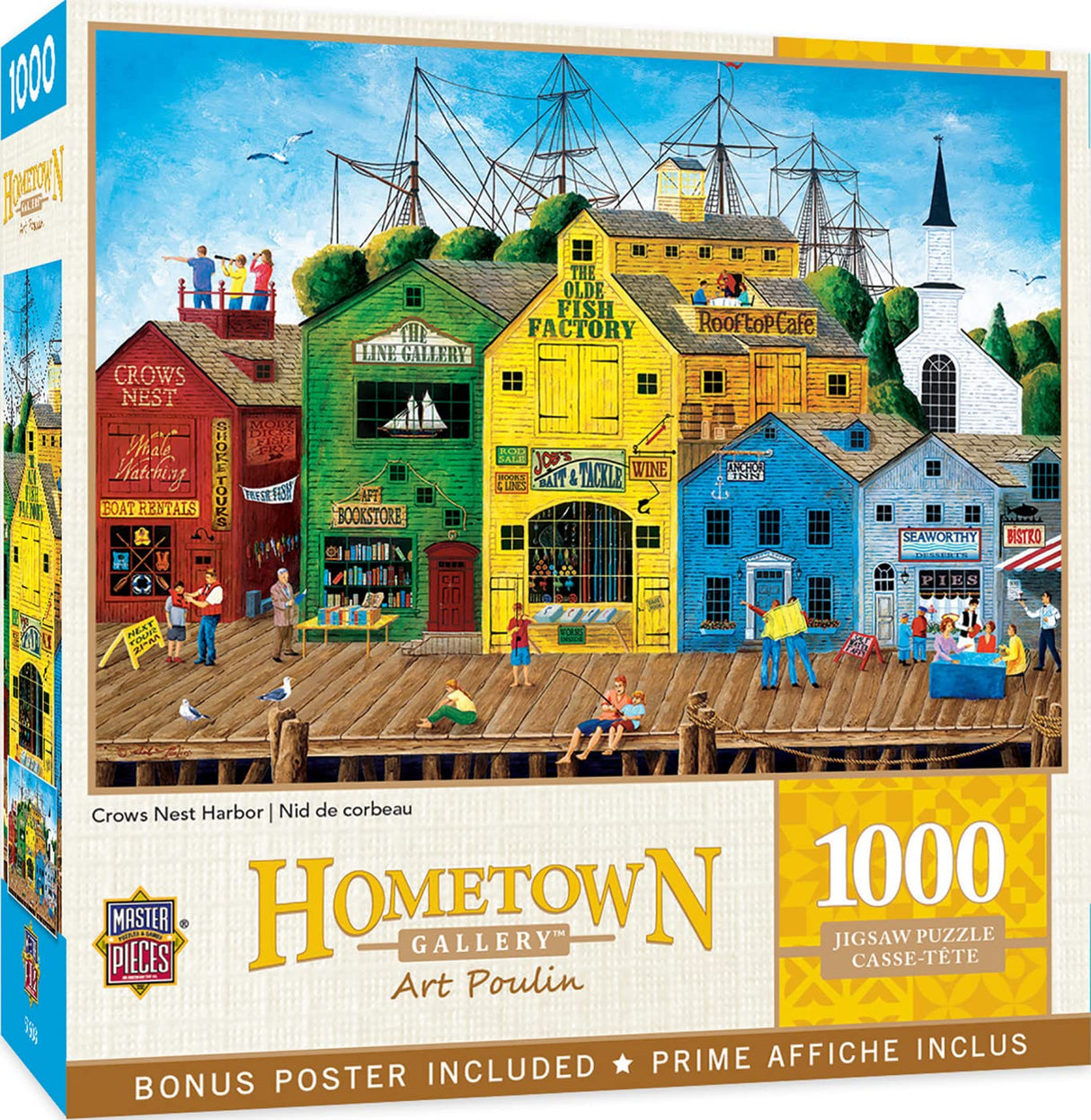 MasterPieces - 1000 Piece Jigsaw Puzzle, Crows Nest Harbor, Fun for Adults, Family, Kids, 19.25" x 26.75" Masterpieces