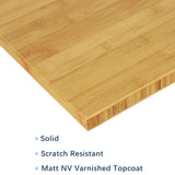 VWINDESK 60 x 30 x 1 Inch 100% Solid Bamboo Desk Table Top Only,for Standing Desk Home Office Desk with 60mm Grommets(Right Angle) VWINDESK