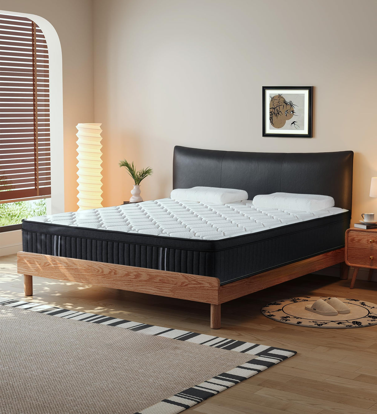 Huyamy Full Size Mattress,12 Inch Hybrid Full Mattress in a Box with Memory Foam & Individual Pocket Spring for Edge Support,Pressure Relief,Medium Firm. Huyamy