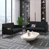 STHOUYN 51” Small Loveseat Sofa for Small Spaces, Comfy Black Couch with 2 USB Ports, Modern 2 Person Loveseats for Living Room Bedroom, Mini Teen Office Couch (Black) STHOUYN