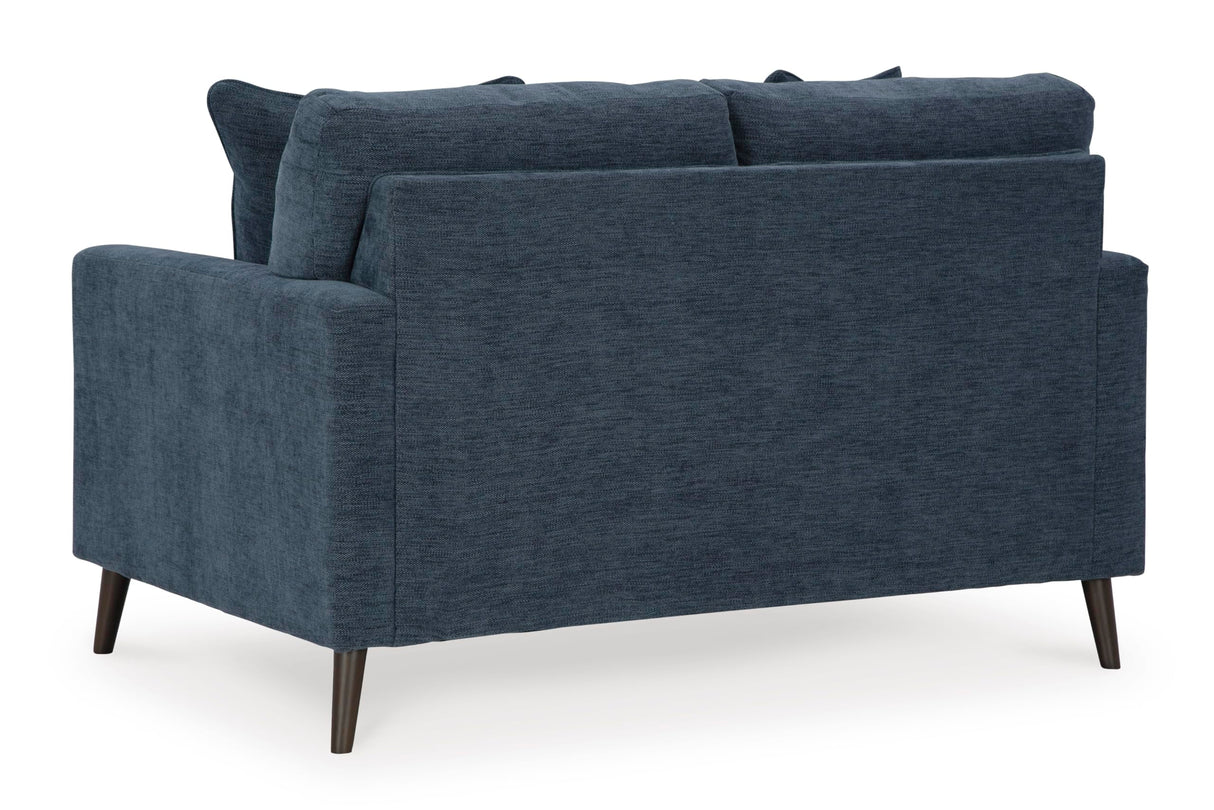 Signature Design by Ashley Bixler Classic Tufted Loveseat with Removable Cushions, Blue Signature Design by Ashley