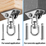 Hammock Hanging Kit, Huazu Hammock Chair Hanging Kit 360° Rotating 1000 lb Capacity Heavy Duty, for Swing, Chair, Yoga, Playground, Multiple Indoor Outdoor Gym Huazu