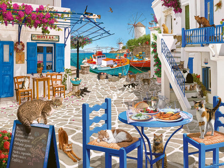 Ravensburger Cats of Mykonos 1500 Piece Jigsaw Puzzle | Great Group Activity | Renowned Brand | FSC-Certified Material Ravensburger