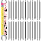 Qilery Epoxy Pens Blanks Stainless Steel Pen Blanks for DIY Back to School Glitter Pen Metal Pens Epoxy Pens Black Ink Pens for Classroom Crafting Gift Business Office Student Teacher(30 Pcs) Qilery