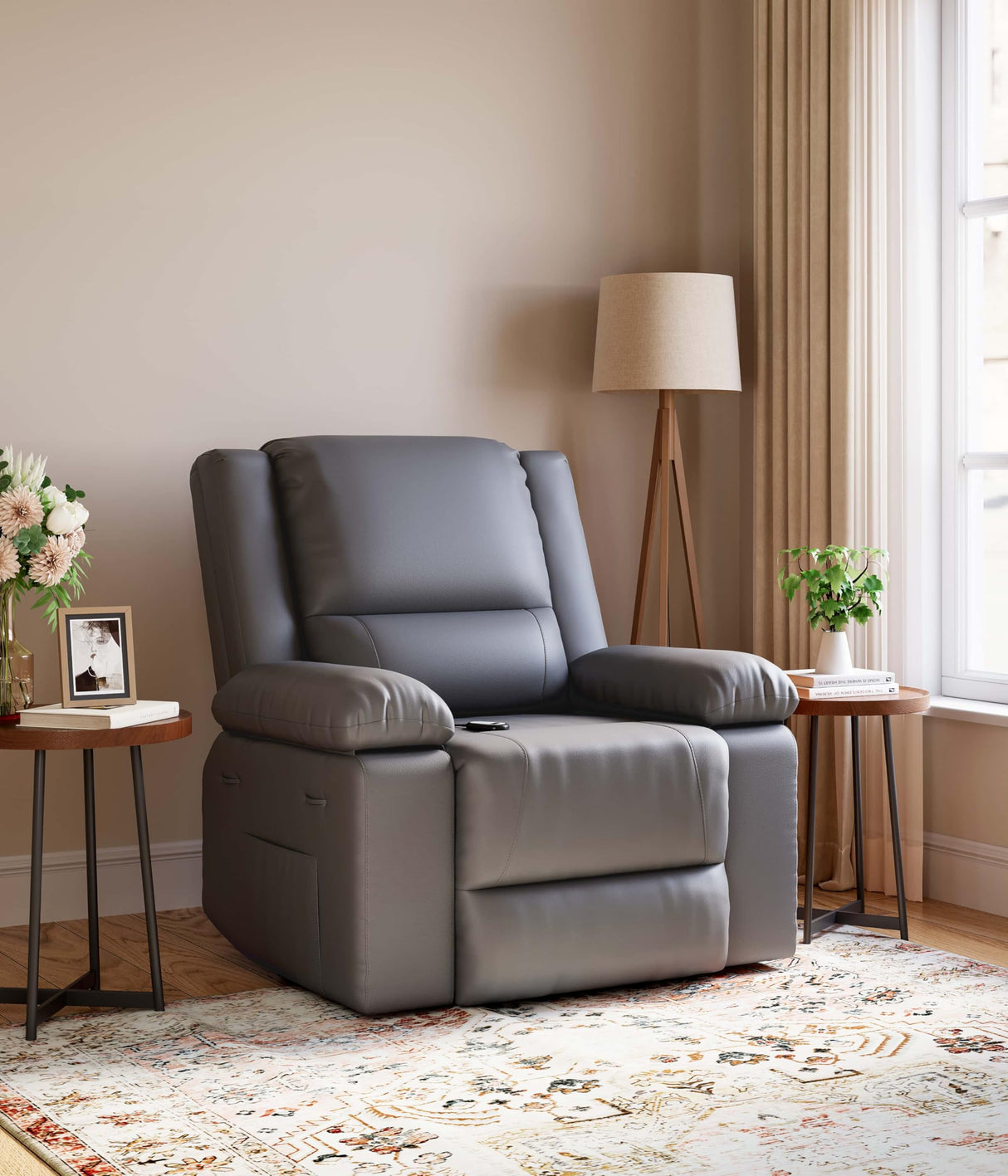 GarveeHome Power Lift Recliner Chair - Heat and Massage, Adjustable Back and Legs, Pu Leather Electric Lift Chair Designed for The Elderly and People with Mobility Impaired GarveeHome