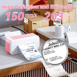 Bluetooth Shipping Label Printer, 4x6 Thermal Label Printer for Shipping Packages & Small Business, Compatible with IOS, Android, Windows and Mac, Widely Used for Ebay, Shopify, Amazon, Etsy (Pink) NelkoGlobal
