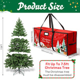 Christmas Tree Storage Bag, Fits Up 7.5 Ft Christmas Tree Durable 600D Oxford Holiday Storage Container with Wide Opening Dual Zippers (Reindeer) Stadupimry