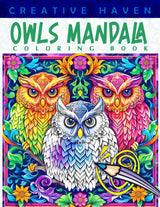 Creative Haven Owls Mandala Coloring Book: Owls Mandala Coloring Page, Enchanting Designs Inspired by the Wisdom of Owls Majosta