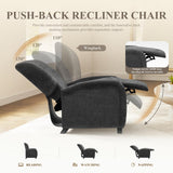 Pushback Recliner Chair, Wing Back Chairs with Arms, Adjustable Modern Single Reclining for Living Room/Bedroom,Fabric Accent Chair Extrathick Cushion COLAMY