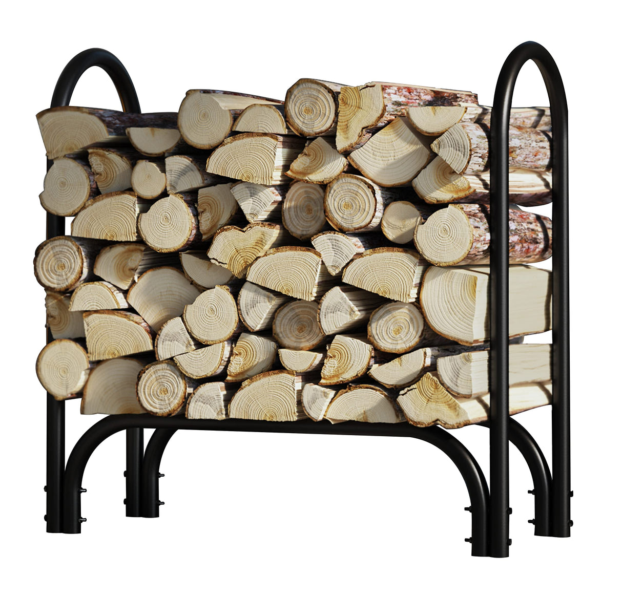 Fire Beauty Firewood Rack Log Holder,Log Storage Holder,Storage Rack,Firewood Stacker for Fireplace Indoor Outdoor(Middle) Fire Beauty