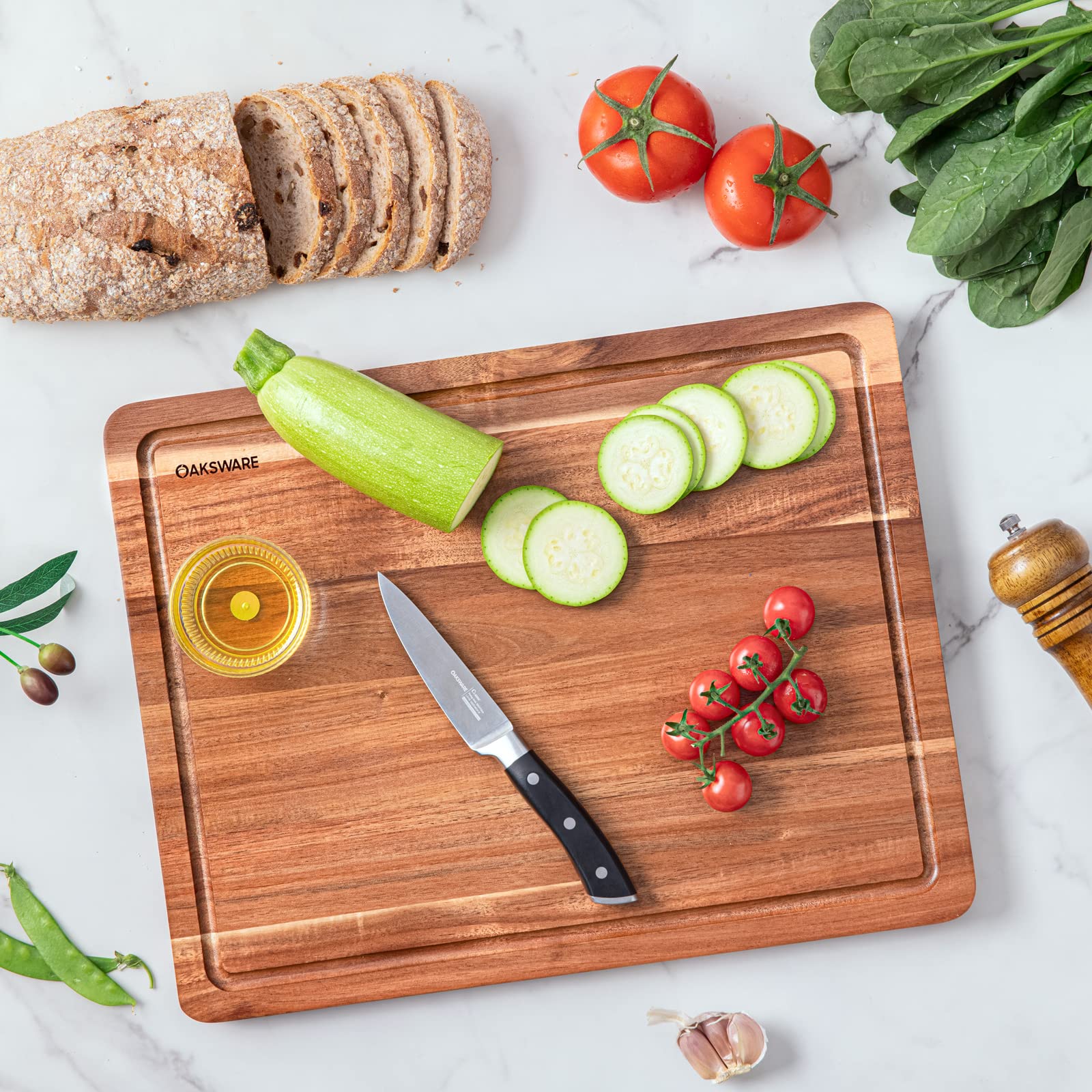 OAKSWARE Acacia Wooden Cutting Board - Thumbnail 2