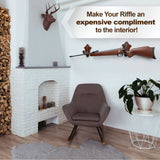 TESLYAR Gun Holder Wall Mount Ash Wood Wooden Gun Hanger Hook Stand Rack Gun Hanger Hardwood TESLYAR