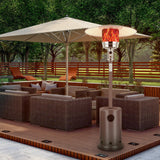 Hykolity 50,000 BTU Propane Patio Heater with Table Design, Stainless Steel Burner, Triple Protection System, Wheels, Outdoor Heaters for Patio, Garden, Commercial and Residentia(Brown) hykolity