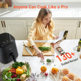 COSORI Air Fryer 9-in-1, Compact 5-Qt, Perect for Meat Enthusiasts with 450°F Max Heat Function, 130+ In-App Recipes, Little to No Oil, Easy Clean Glass Touch Panel & Nonstick Basket, Gray COSORI