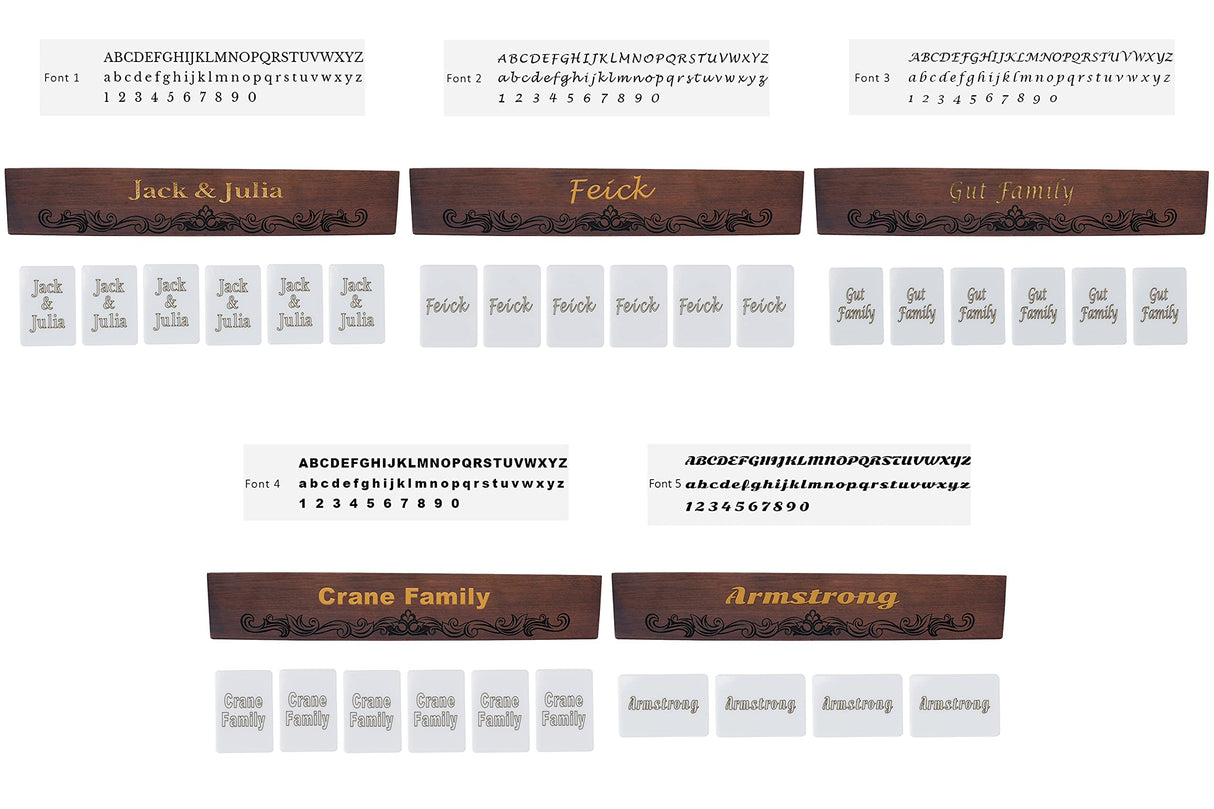 Antochia Crafts Personalized Rummy Game Complete Set - Wooden Custom Rummy Racks and Tiles Antochia Crafts