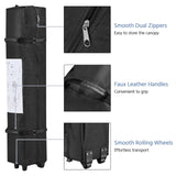 Yaheetech 10x10 1-Person Setup Pop Up Canopy Tent, Instant Portable Commercial Canopy Tent, Outdoor Gazebo with 1-Button Push, Wheeled Bag & 4 Sandbags for Home, Party & Outdoor Activities, White Yaheetech