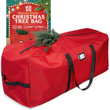 Holiday Cheer Christmas Tree Storage Bag – Heavy Duty Christmas Tree Bag Fits Up to 9ft Tall Artificial Christmas Tree, Waterproof with Durable Handles & Zipper – Xmas Tree Storage Bag (RED) Holiday Cheer