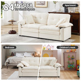 84" Loveseat Sofa, Modern Couches for Living Room,Double-Layer Cushion Cloud Couch with Deep Seat,Super Comfy Chenille Sofas,Sturdy Frame, Easy Assembly for Bedroom, Apartment, Office, Beige Opiesit