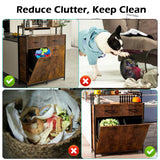 HSSZXFR Dual Tilt Out Trash Cabinet, Hidden Trash Bin Cabinet with 2 Drawers and Shelf, Large Kitchen Trash Bin Cabinet MDF board, Laundry Hamper Cabinet Free Standing Holder 10 Gallon HSSZXFR