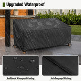 MR. COVER 3-Seater Outdoor Couch Cover Waterproof, 80 Inch Patio Furniture Cover for Sofa, High-Quality Polyester & Double-Stitched Seams, Classic Black MR. COVER