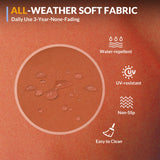 Poteban Patio Furniture Set, 7 Pieces Outdoor Modular Conversation Set Wicker Sectional Sofa for All Weather Rattan Patio Couch for Porch Garden Backyard Balcony Poolside (Orange) Poteban