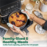 bella 8 Qt Digital Air Fryer with TurboCrisp Technology, Large Family Size Nonstick Cooking Basket and Crisping Tray, Multiple Preset Functions, Auto Shutoff, Stainless Steel, 1750 Watt BELLA