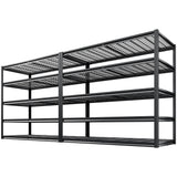 REIBII 55.2'' W x 78.2'' H x 26'' D, 5-Tier Metal Garage Shelving Units, 3000LBS Capacity, Adjustable Heavy Duty Shelves, 2 Pack REIBII