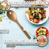 Wood Spoon, Healthy Acacia Wooden Cooking Spoons, Durable Kitchen Serving Spoon Scooper, Non Scratch Wood Ladle Tableware For Cooking, Serving Salad, Stirring Soup, Easy to use Decent Vrvege