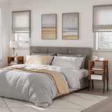 HOOBRO Nightstands Set of 2, Stackable End Table, Side Table, Bedside Tables with Open Storage Shelf, for Bedroom, Living Room, Rustic Brown BF38BZP201 HOOBRO