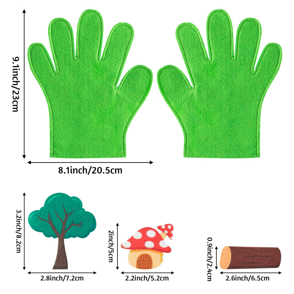 WATINC Felt Story Finger Puppets - 2Pcs DTY Storytelling Hand Puppet Felt Art Craft Education Gift, Making Storytime Early Learning Role Play for Kids Toddles (Insect Animals) WATINC