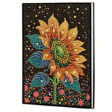 Sunflower Diamond Painting Notebook for Adults, A5 Diamonds Art Journal and DIY Sketchbook, Diamond Art Kit Supplies,Gift for Beginners, Craft Lovers, Artists. (Sunflower) Generic