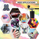 Airbrush Kit with Compressor, Auto Handheld Airbrush Gun with 0.3mm Tip, Rechargeable, Portable Air Brushes for Painting, Tattoo, Nail Art, Model Coloring, Makeup, Cake Ykall