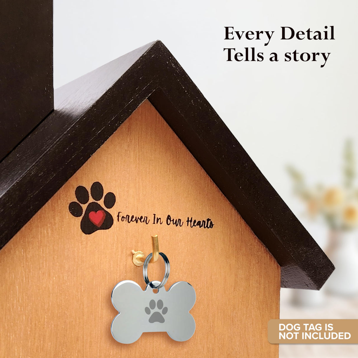 GoldenHugz Dog Memorial Frame with Photo Slot and Keepsake Box Sympathy Gift for Loss of Dog GoldenHugz